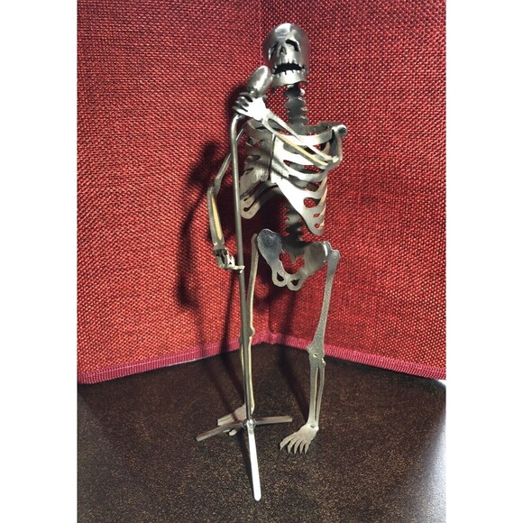 Metal Skeleton Sculpture Of Singer Handmade Gift For Vocalist Band Member Gift